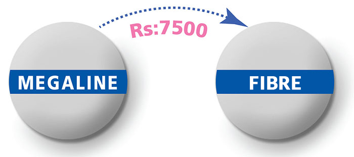 Megaline to fiber migration